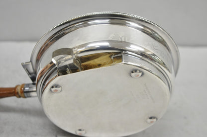 Vintage Sheffield Co Silver Plated Hinged Lid "Horse" Silent Butler w/ Broom