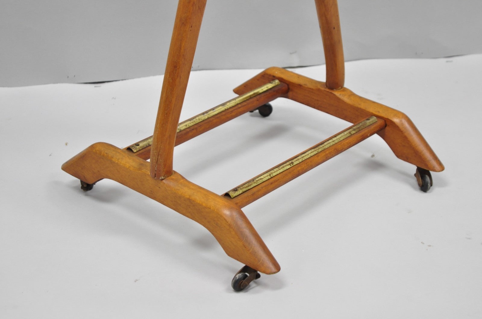 Vintage Fratelli Reguitti Italian X-Form Beech Wood Gentleman's Clothing Valet