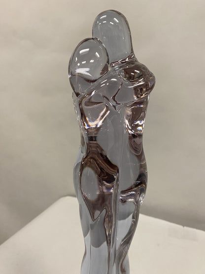 Vintage Murano Italian Mid Century Modern Purple Glass Lovers Embrace Sculpture
