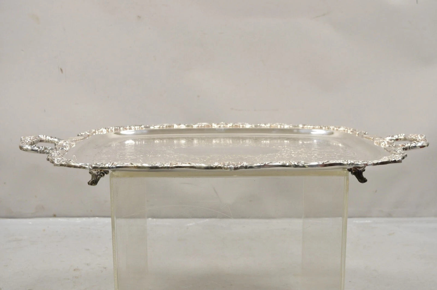 Vintage Poole EPCA Sevenoaks 650 Large Silver Plated Serving Platter Bar Tray