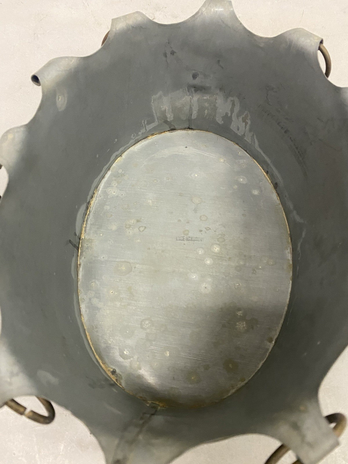 Vintage French Country Tole Zinc Metal Cachepot Planter Pot Made in Portugal