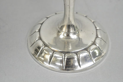Antique Victorian Floral Repousse WMA Rogers Silver Plated Footed Compote Dish