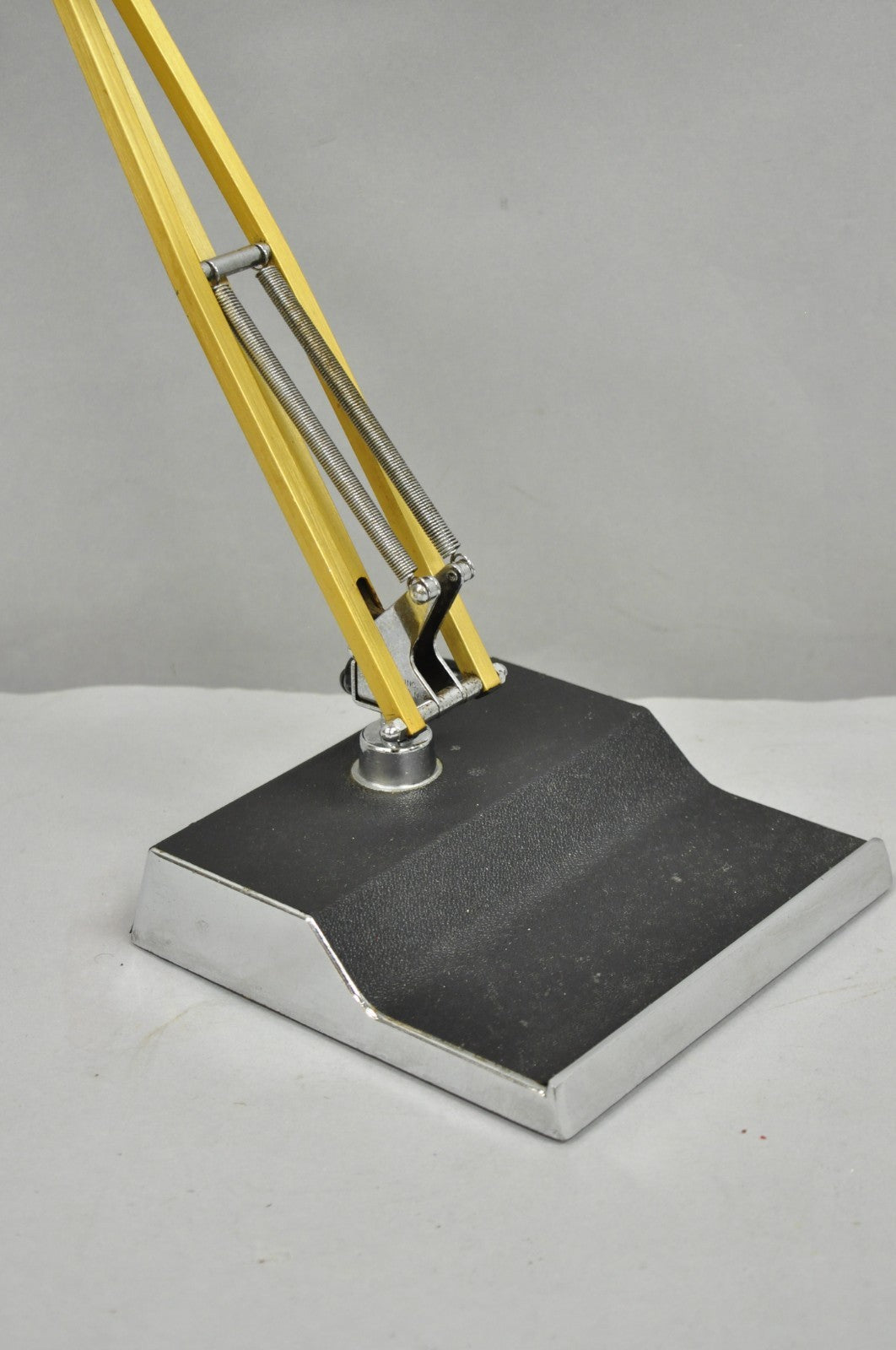 Vintage Mid Century Modern Small Brass Architects Drafting Desk Lamp by Electrix
