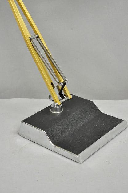 Vintage Mid Century Modern Small Brass Architects Drafting Desk Lamp by Electrix