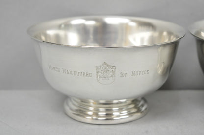 Vintage SSSC&BDS Car Club Silver Plated Award Footed Nut Bowl Dish - a Pair