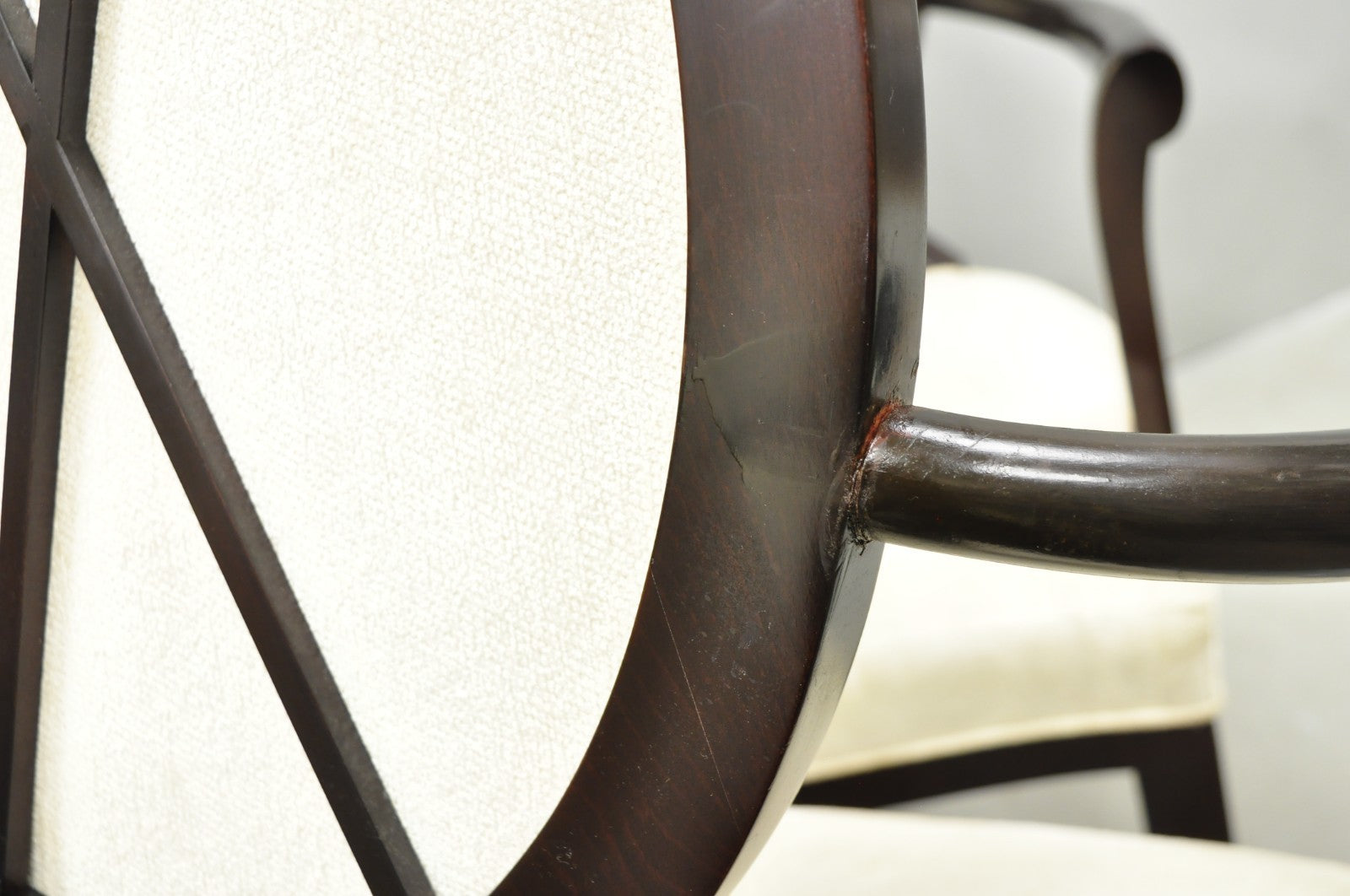 Barbara Barry for Baker Oval X-Back Mahogany Stain Dining Chairs - Set of 6