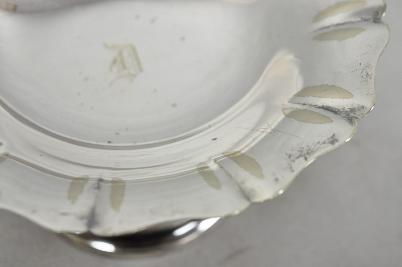 Antique "D" Monogram Victorian Homan Plate Shannon Silver Plated Compote Dish