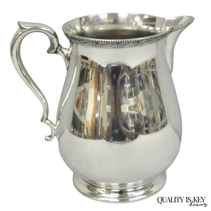 Vintage N.S. Co Victorian Bulbous Silver Plated Lemonade Beverage Water Pitcher
