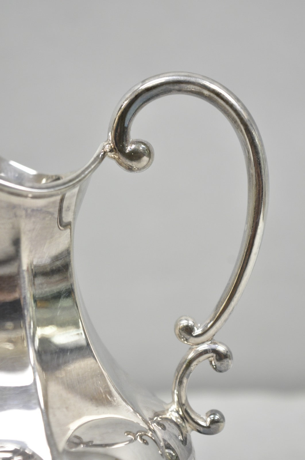 Vintage Victorian Silver Plated Bulbous Footed Tea Coffee Creamer Pot