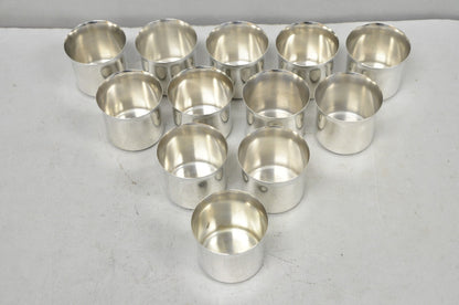 International Silver Mid Century Modern Silver Plated Punch Bowl Cups, Set of 12