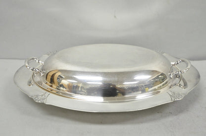 Vintage Victor SP Co Art Deco Silver Plated Covered Vegetable Serving Dish