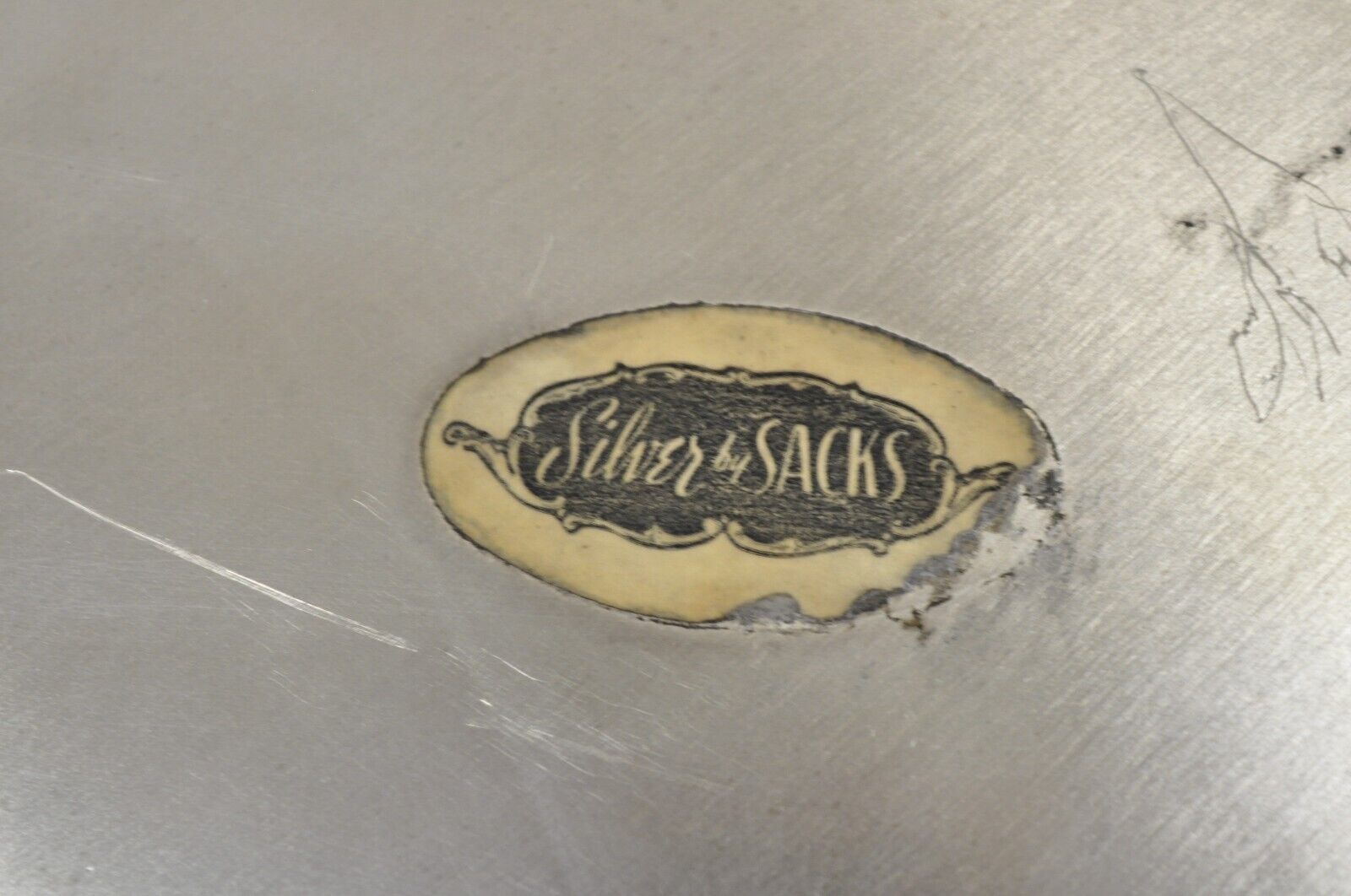Vintage "Silver by Sacks" Victorian Style Silver Plated Scalloped Round Tray