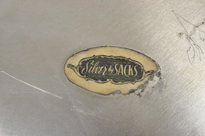 Vintage "Silver by Sacks" Victorian Style Silver Plated Scalloped Round Tray