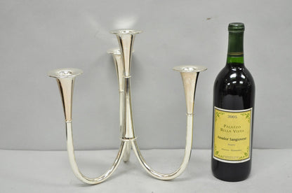 Vintage Wilhelm Wagenfeld for WMF Silver Plated Modern Candelabra Candle Holder