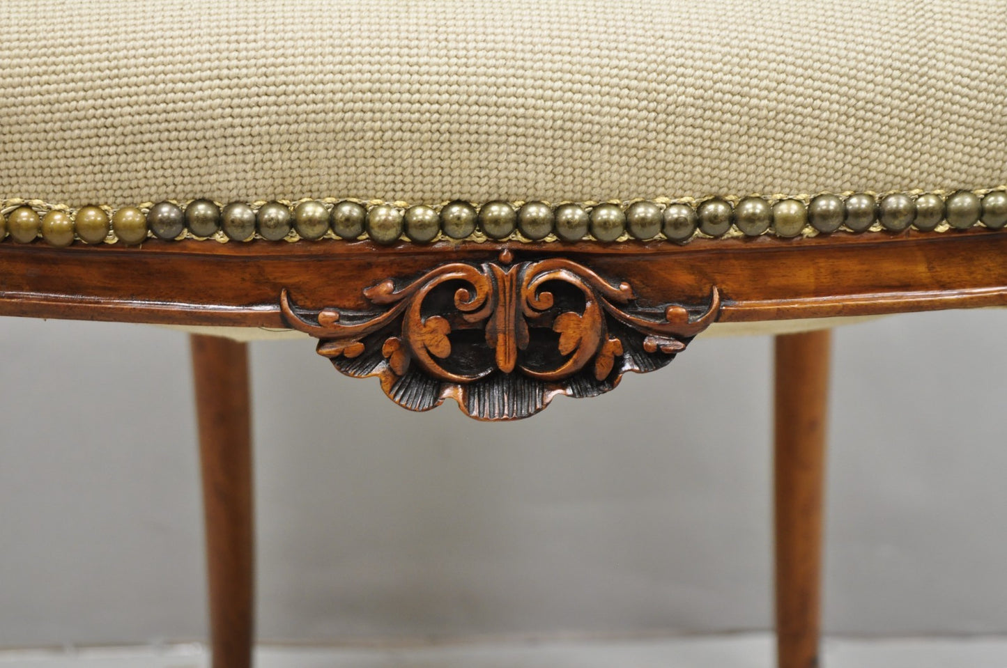 Antique Victorian Carved Walnut French Tapestry Parlor Side Chairs - Set of 4