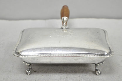 Vintage Sheffield English Victorian Silver Plated Silent Butler Crumb Catcher