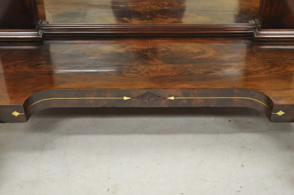 19th Century French Empire Marble Top Bronze Ormolu Paw Feet Console Hall Table