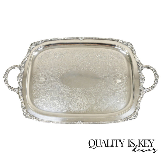 Rogers Bros. 1847 Heritage 9493 Large Silver Plated Serving Platter Tray