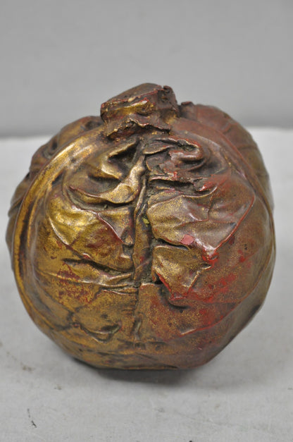 Vintage Dorothy Draper Style Fold Formed Resin Artisan Crafted Cabbage Sculpture