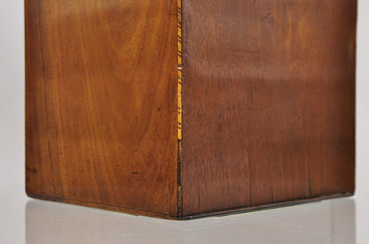 Antique Mahogany George III Georgian Antique Inlaid Knife Box