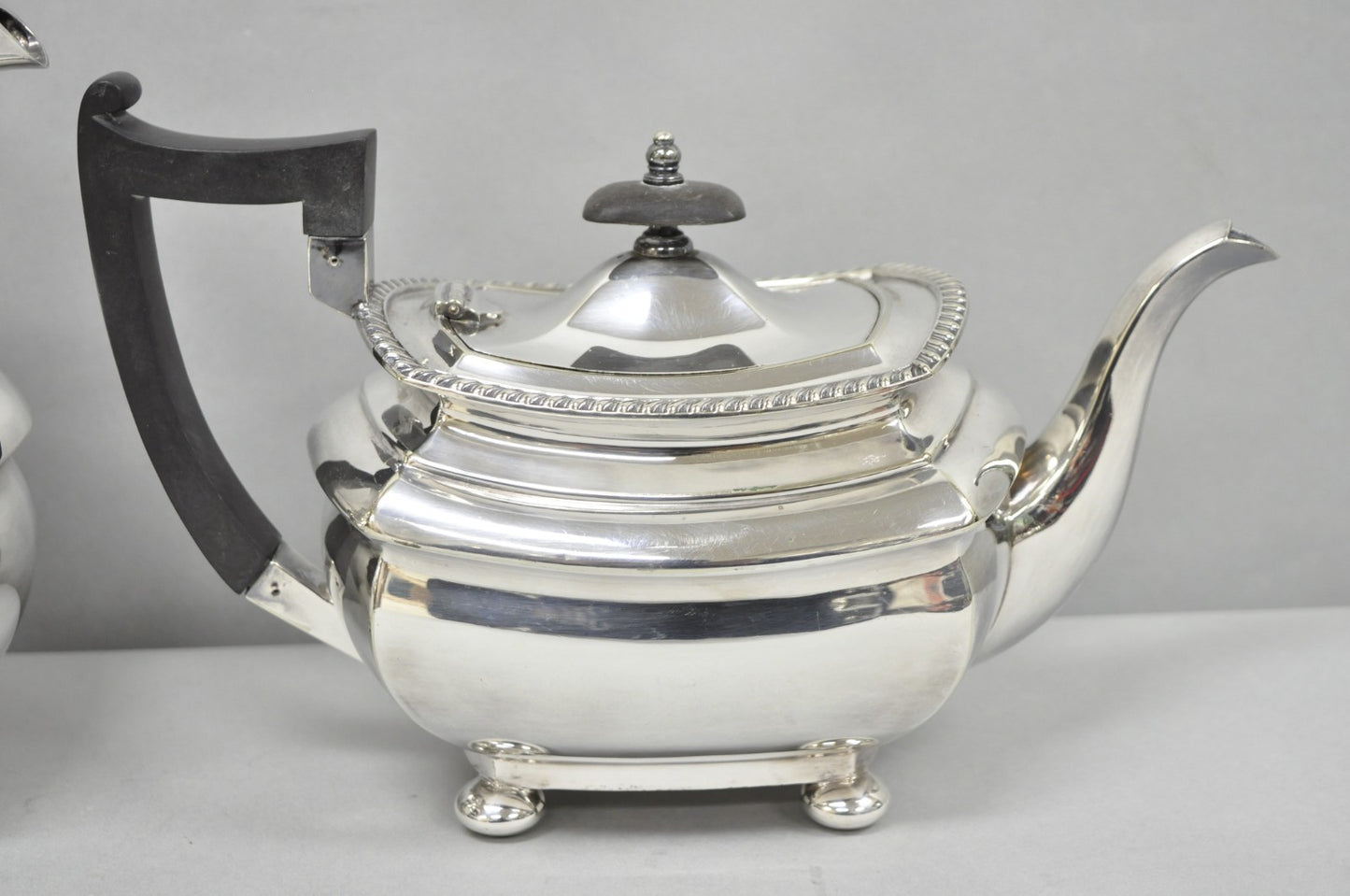 Antique Walker & Hall 53499 Art Deco Silver Plated Tea Service Set - 4 Pcs