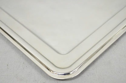 Contemporary Modern Landes Silver Plated 13.5" Square Bar Serving Platter Tray
