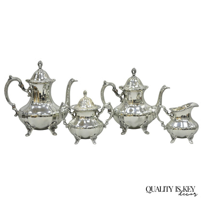 Vintage Towle Grand Duchess Victorian Silver Plated Tea Service Set - 4 Pcs