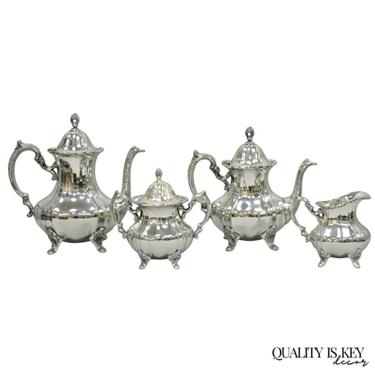 Vintage Towle Grand Duchess Victorian Silver Plated Tea Service Set - 4 Pcs