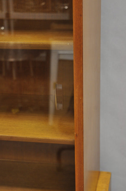 Vintage T.H. Robsjohn Gibbings for Widdicomb Mahogany Brass Ring China Cabinet