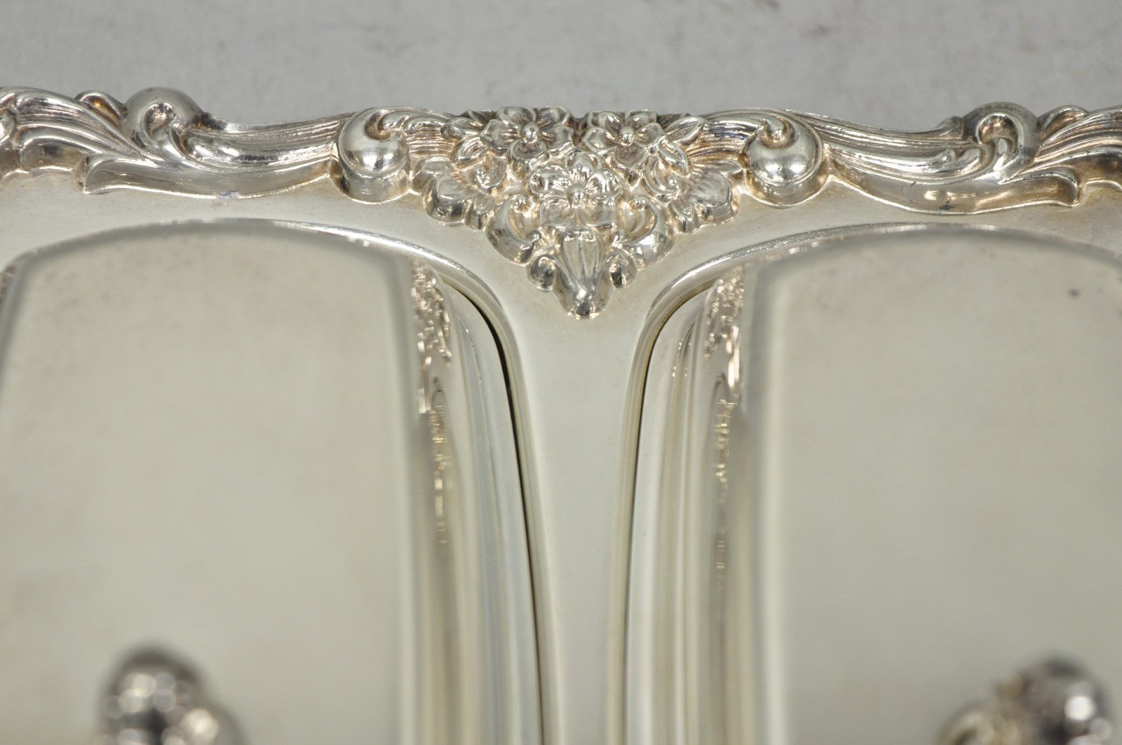 Vintage Poole Lancaster Rose Victorian Silver Plated Twin Double Butter Dish