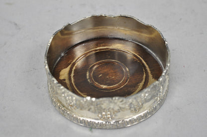 Vintage Good Art Silver Japan Silver Plated Small Wine Bottle Coaster