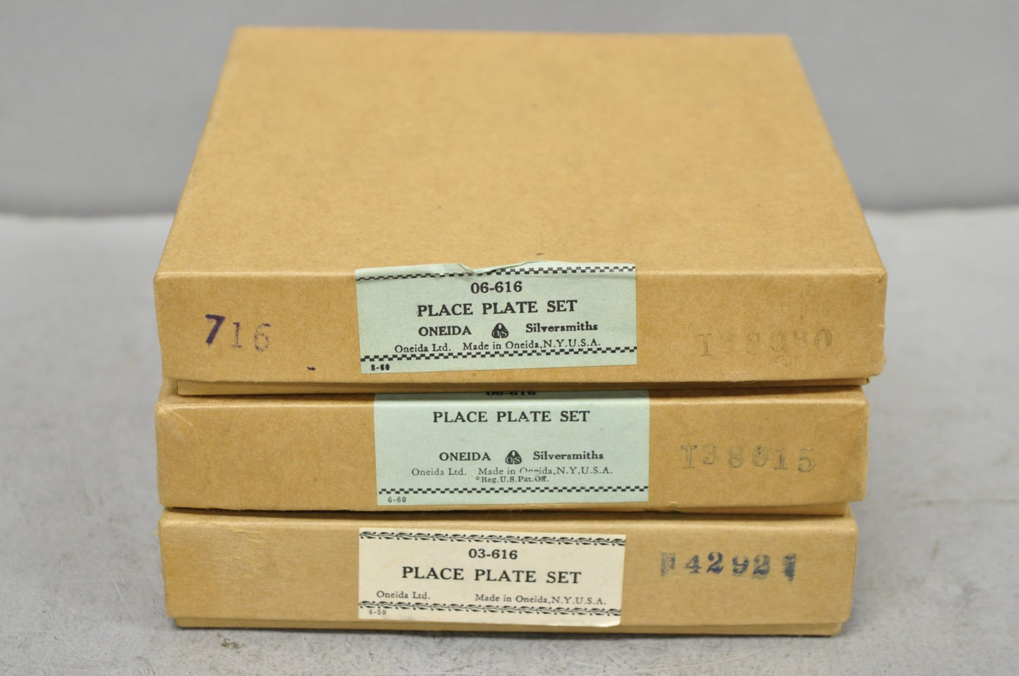 Vintage Oneida Mid Century Modern 6" Silver Plated Bread Dessert Plate, Set of 6