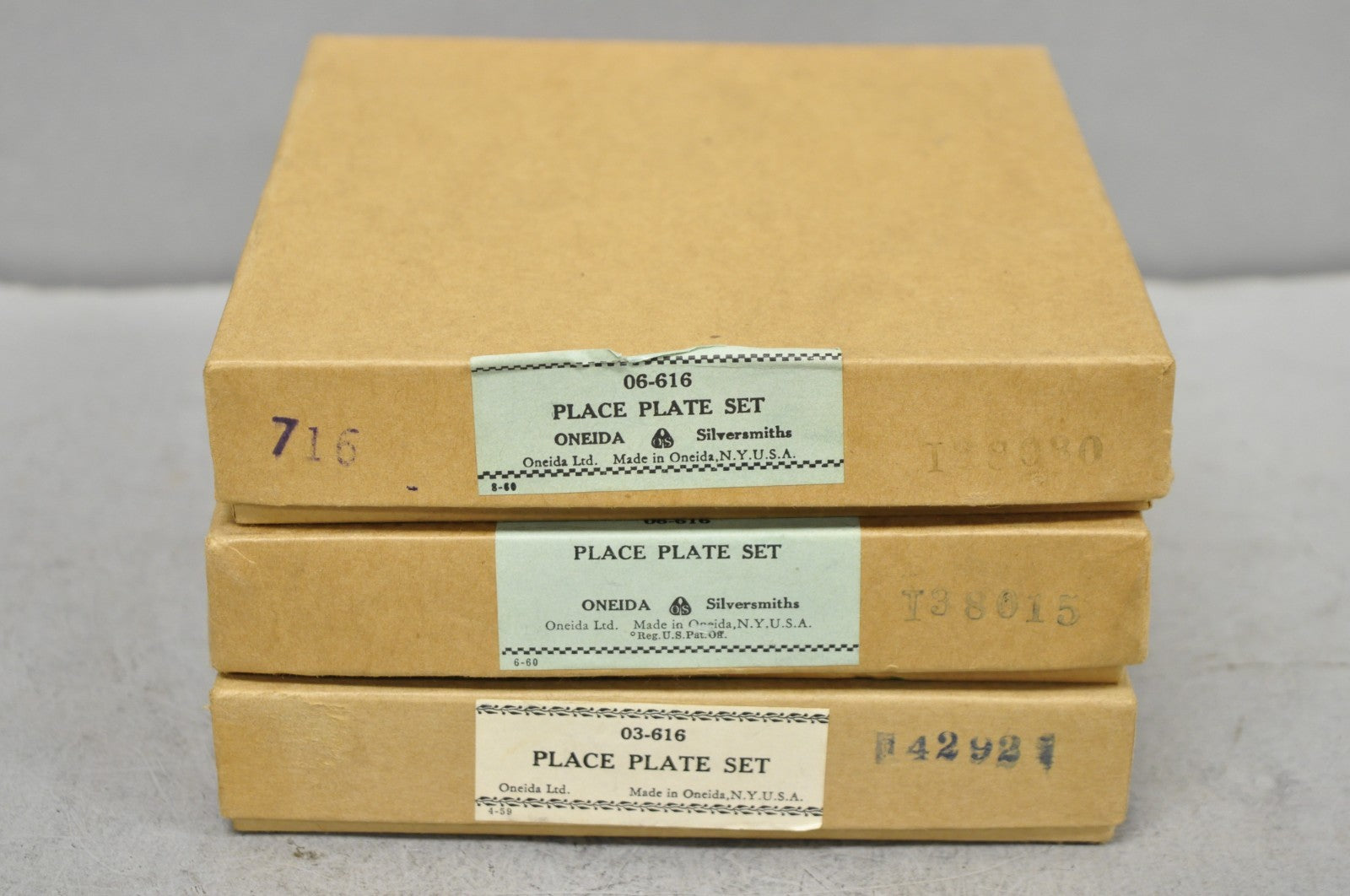 Vintage Oneida Mid Century Modern 6" Silver Plated Bread Dessert Plate, Set of 6