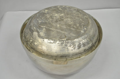 Vintage Mid Century Modern Large Steel Metal Champagne Ice Bucket w/ Elephants
