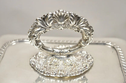 Antique English Victorian Sheffield Silver Plated Lidded Warmer Serving Platter