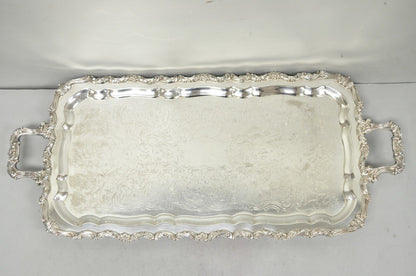 Vintage Taunton Statehouse Victorian Silver Plated Narrow Serving Platter Tray