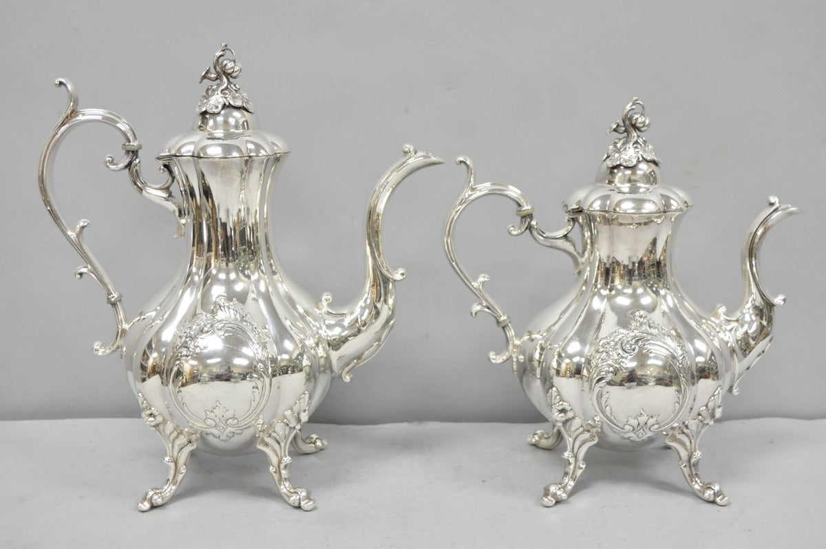 Vintage Reed & Barton Winthrop Shield 1795 E Silver Plated Tea Set - 6 Pc Set