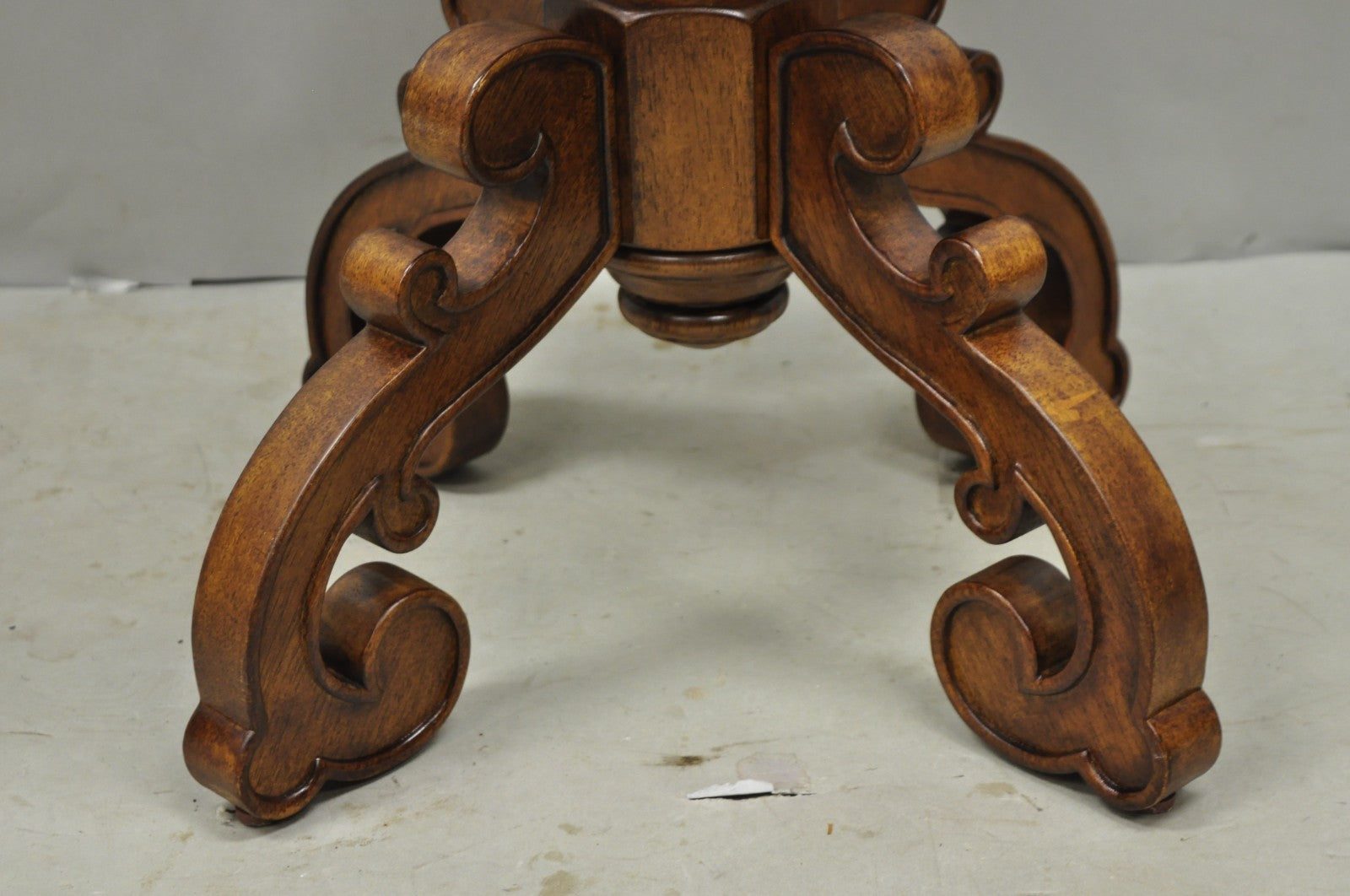 Contemporary Italian Mediterranean Style Marquetry Inlay Pedestal Side Table