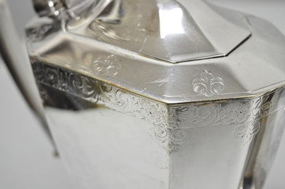 Antique English Art Deco Silver Plated Tea Service Set by BSCEP (5329) - 4 Pcs