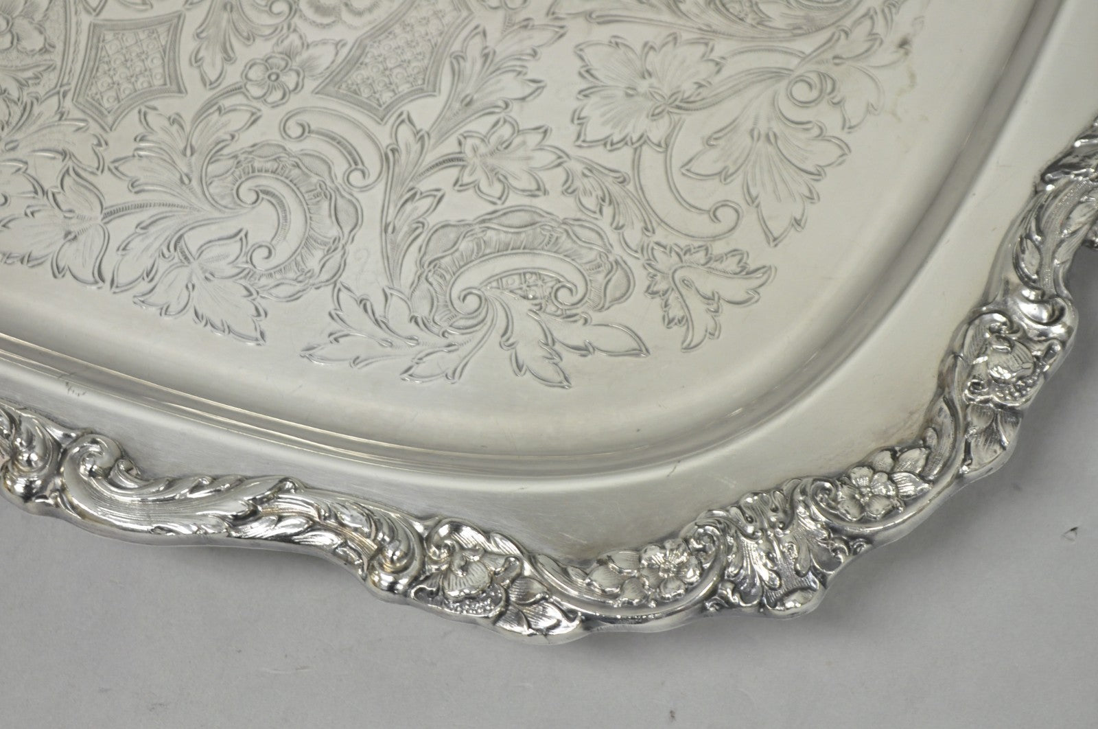 Vintage Poole EPCA Sevenoaks 650 Large Silver Plated Serving Platter Bar Tray B