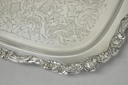 Vintage Poole EPCA Sevenoaks 650 Large Silver Plated Serving Platter Bar Tray B
