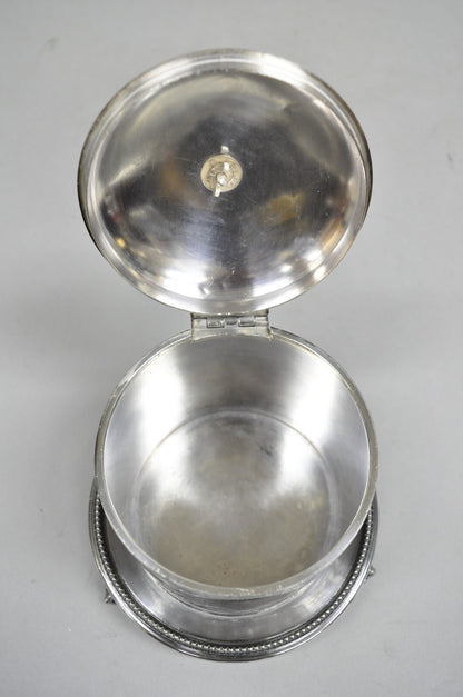 Antique Victorian Silver Plated Biscuit Box Caddy by James Deakin & Sons 1890