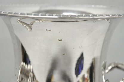 English Regency Silver Plated Trophy Cup Urn Champagne Chiller Ice Bucket