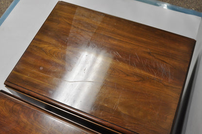 Vintage Pennsylvania House Cherry Wood Drop Leaf Pembroke End Tables - a Pair