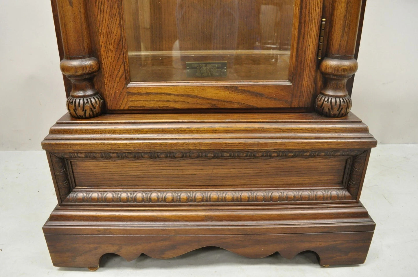 Vintage "The Walden Ridge" Ridgeway Standing Oak Tall Case Grandfather Clock