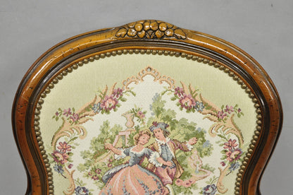 Vintage Chateau D'Ax spa French Louis XV Style Italian Tapestry Arm Chair