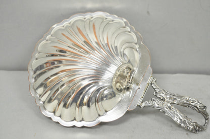 Antique English Regency Silver Plated Clam Shell Table Butler Serving Dish