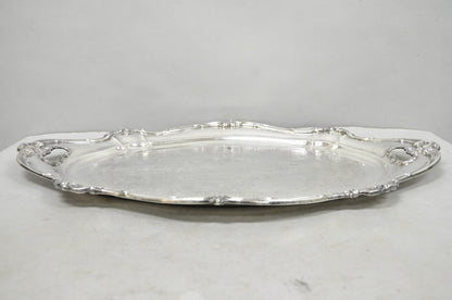 Antique Gorham Silver Plated Victorian Oval Butlers Serving Platter Bar Tray