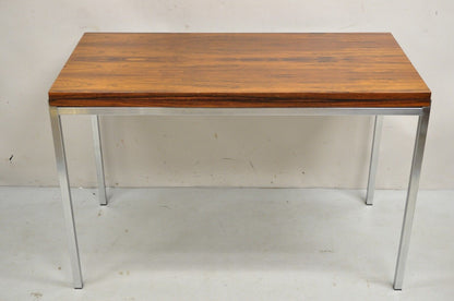 Mid Century Modern Danish Rosewood Flip Top Square Game Table Dining Table