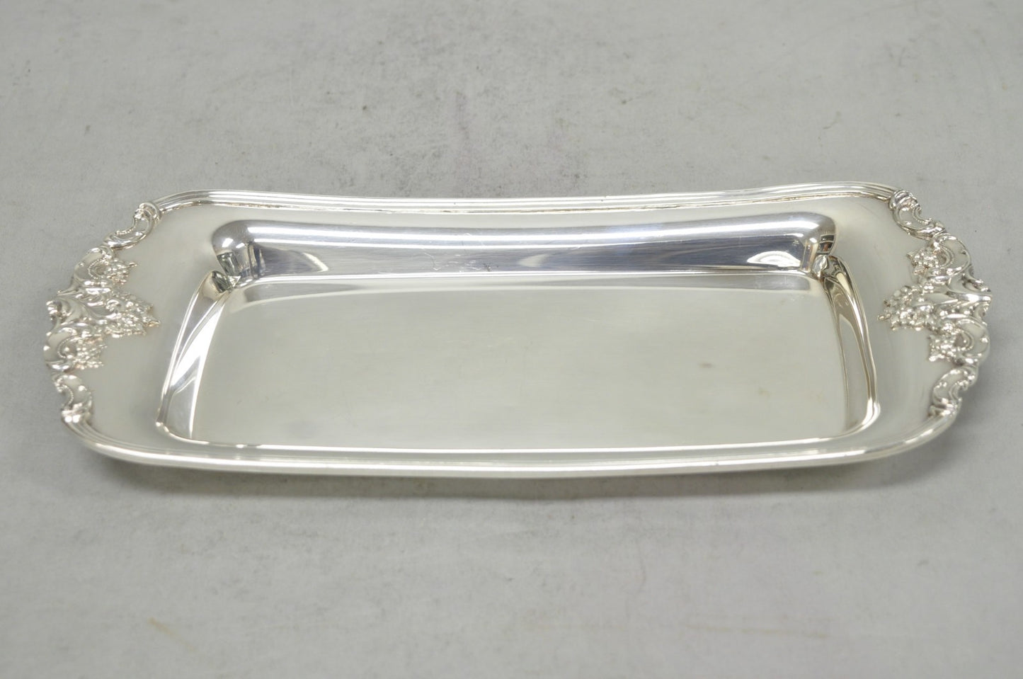 Vintage Baroque by Wallace 210 Silver Plated Narrow Trinket Dish Serving Tray